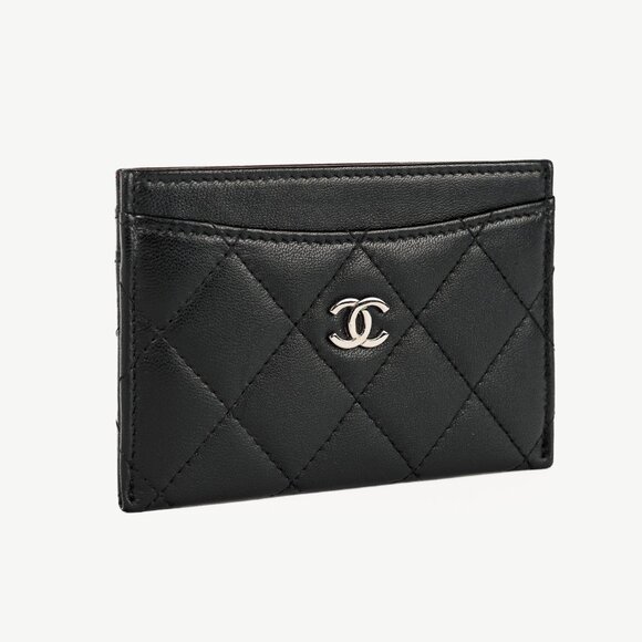 Chanel Black Lambskin Leather Quilted CC Card Holder - Picture 2 of 10